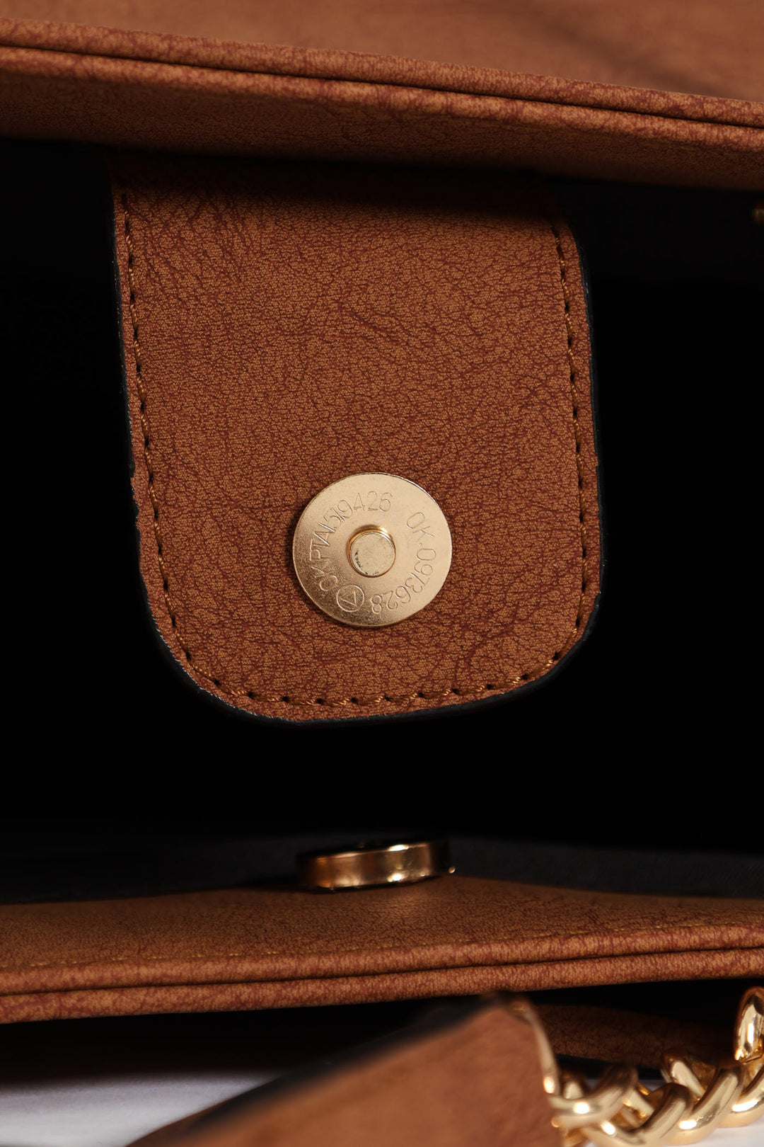 Chain Trim Handle Shopper - Tan