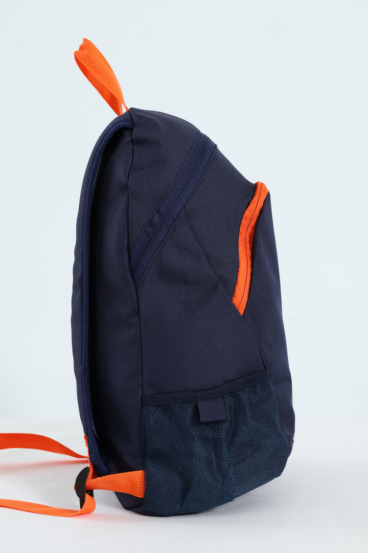 Boys Stripe Backpack - Orange/Navy