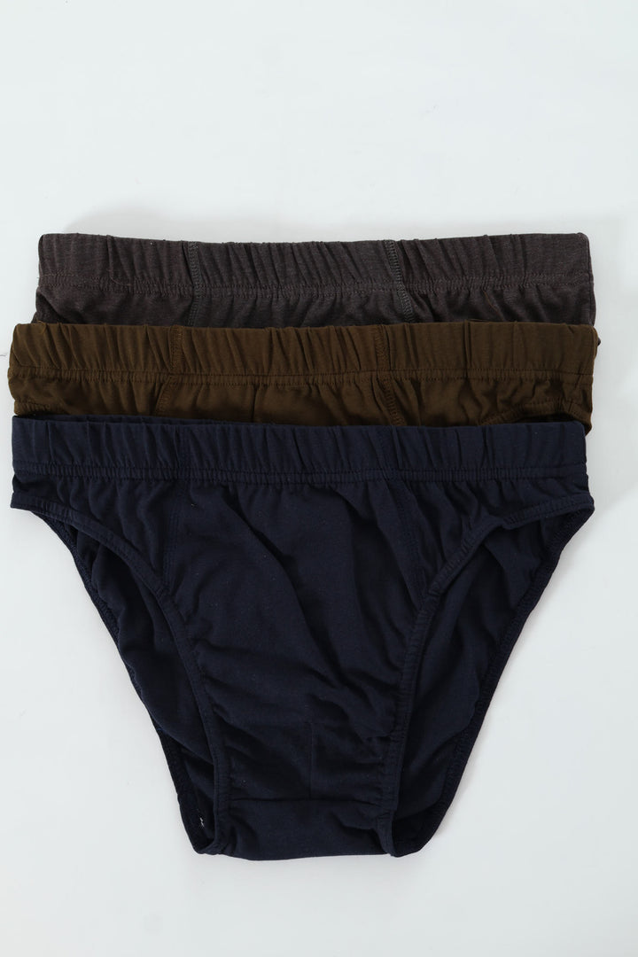 3 Pack Mini Briefs - Olive/Navy/Slate
