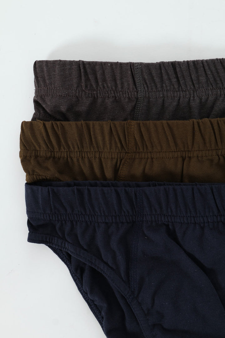 3 Pack Mini Briefs - Olive/Navy/Slate