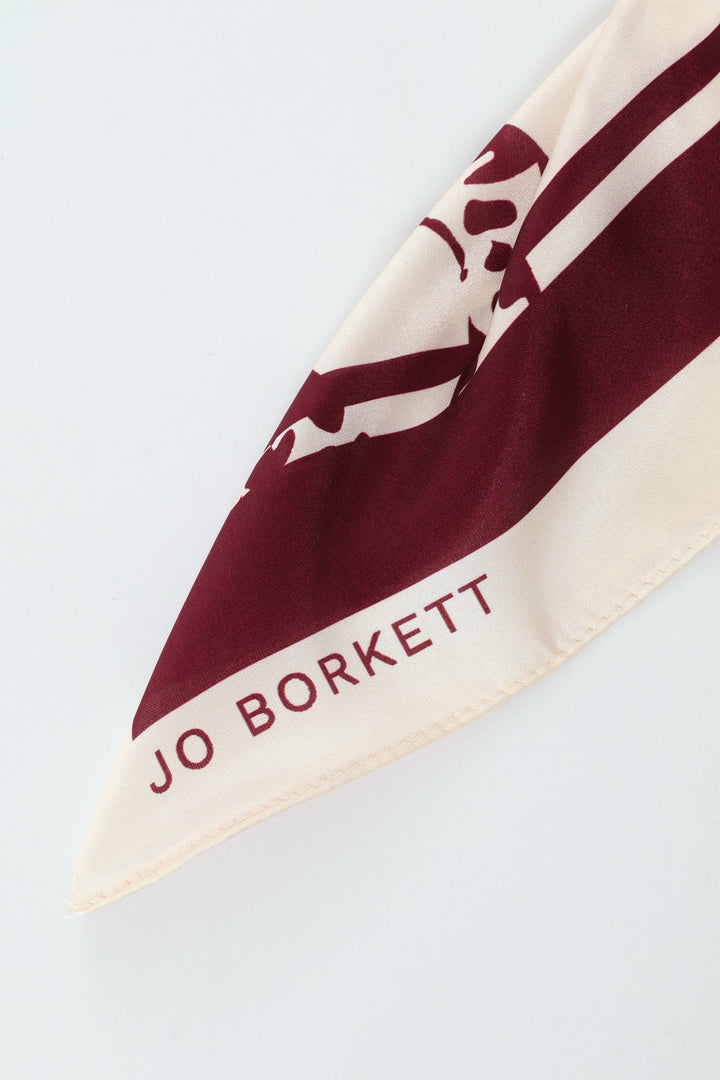 Silk Touch Leopard Design Scarf - Burgundy