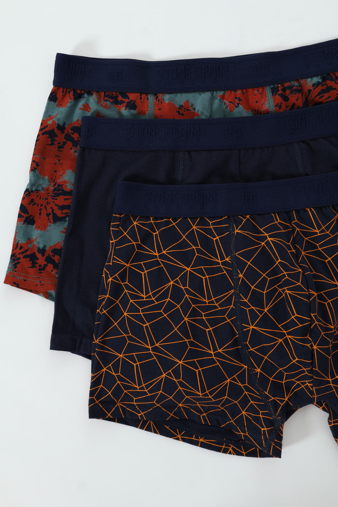 3 Pack Hi Fashion Trunks - Navy