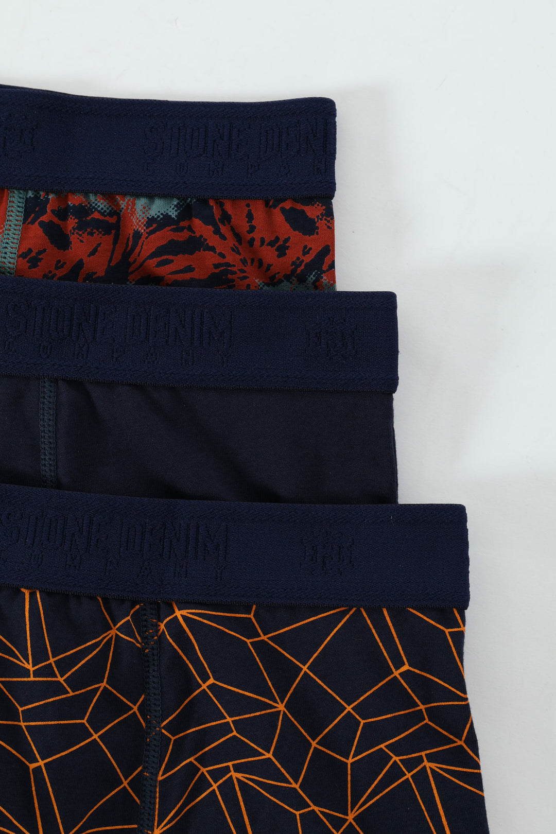 3 Pack Hi Fashion Trunks - Navy