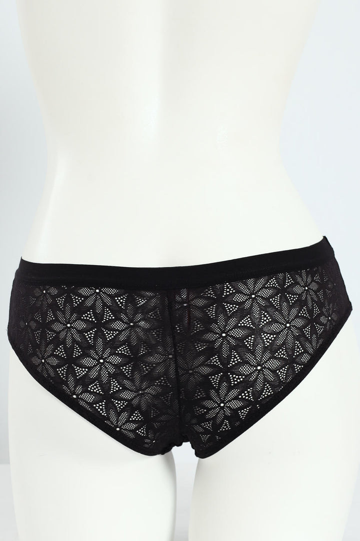 3 Pack Microfibre & Lace Low Rise Boyleg Panties