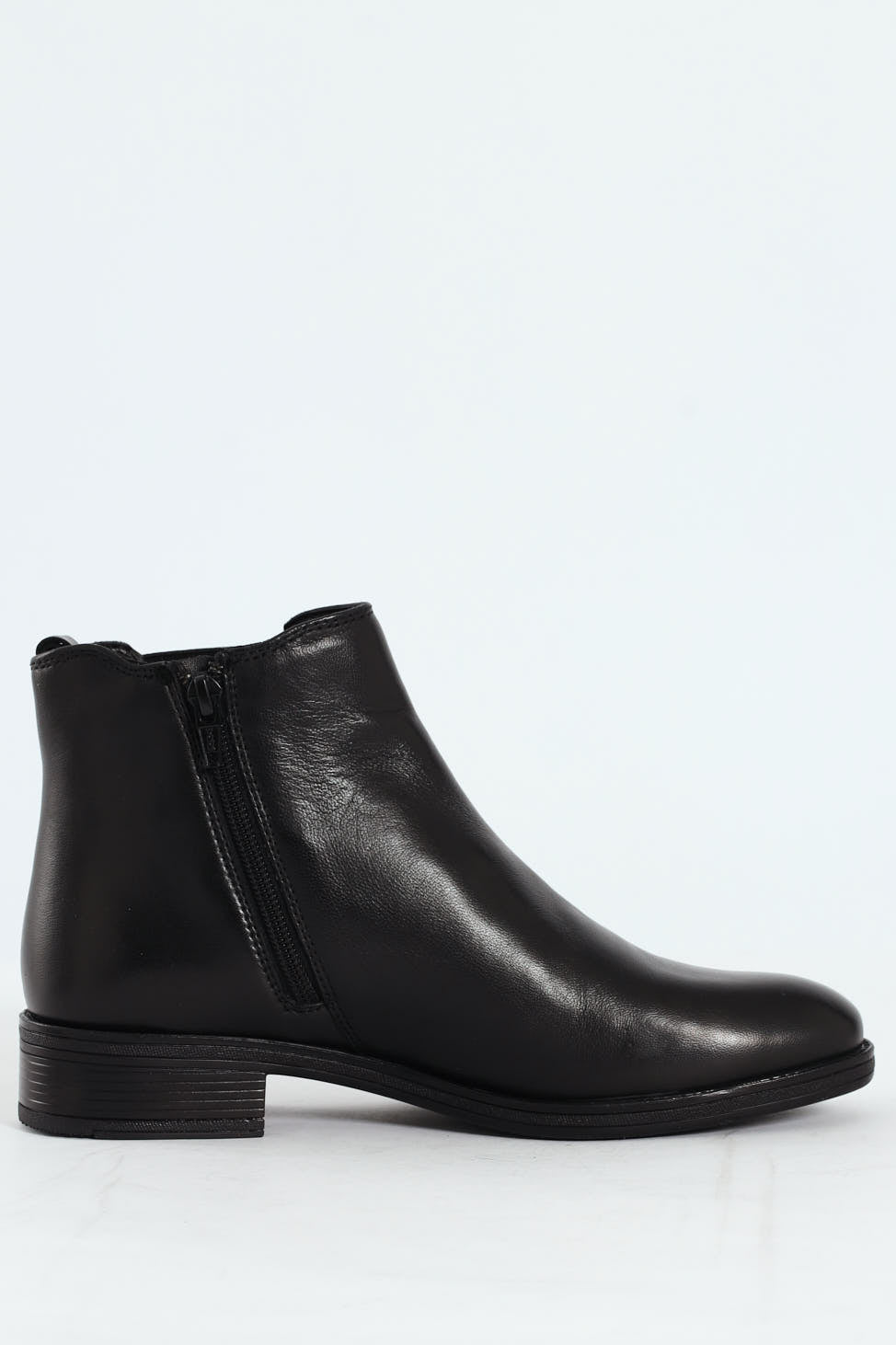 Annika Nappa Leather Buckle Ankle Boot - Black