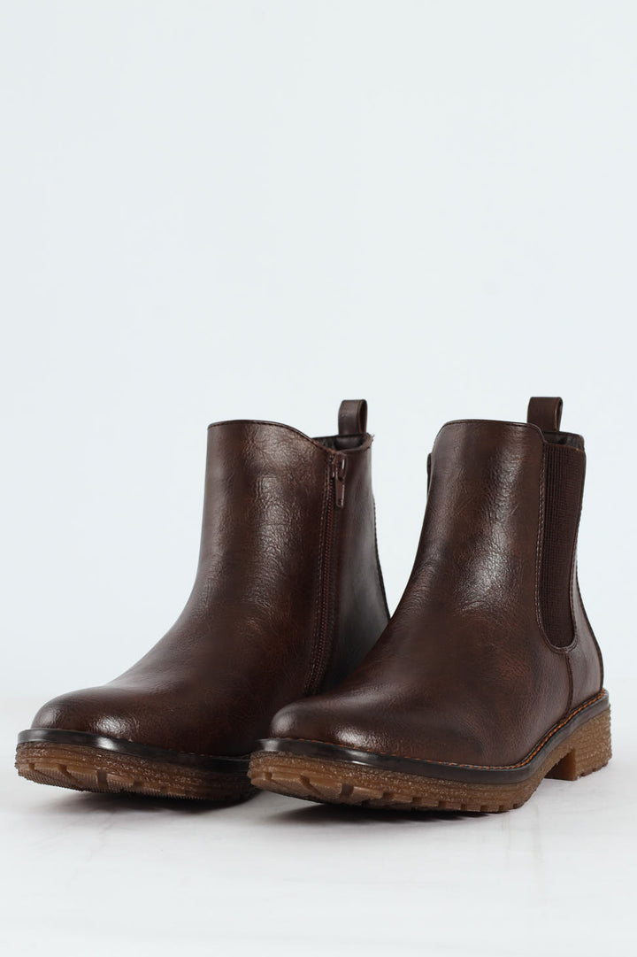 Belinda Lug Sole Chelsea Boot - Chocolate