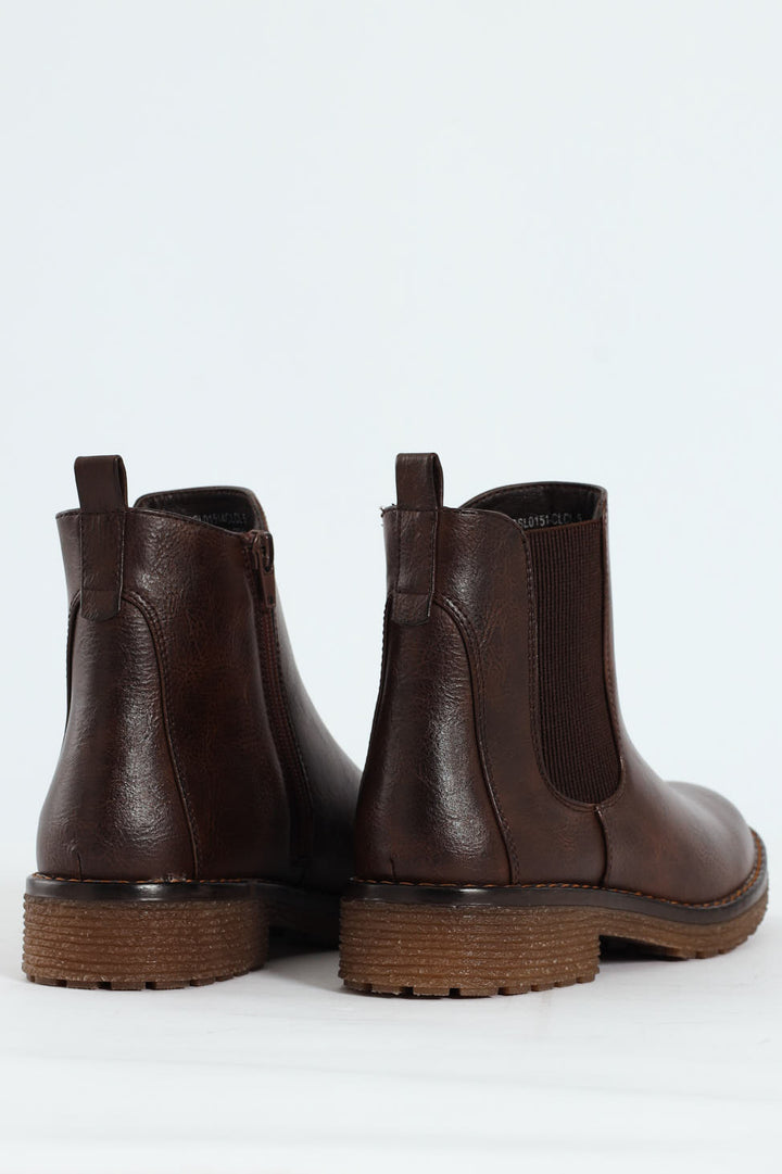 Belinda Lug Sole Chelsea Boot - Chocolate