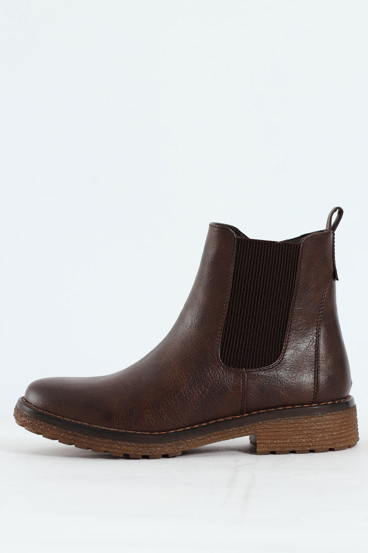 Belinda Lug Sole Chelsea Boot - Chocolate