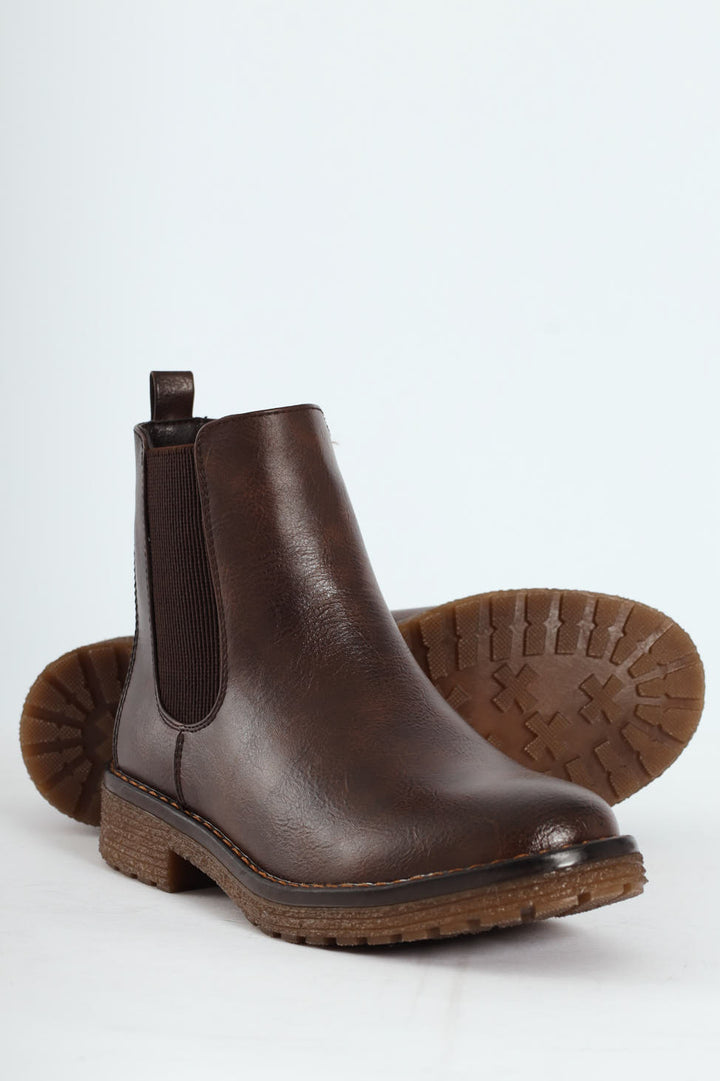 Belinda Lug Sole Chelsea Boot - Chocolate