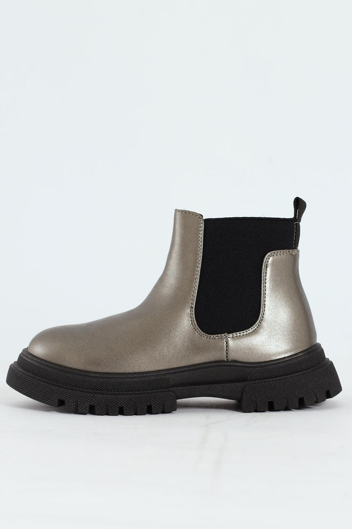 Girls Chelsea Boot - Pewter