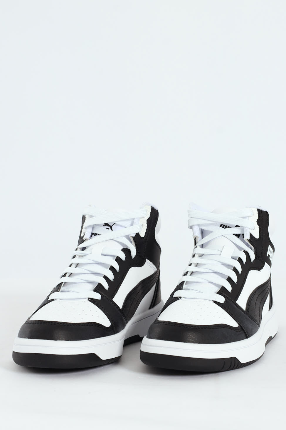 Boys Rebound V6 Mid Jr Sneaker - White/Black