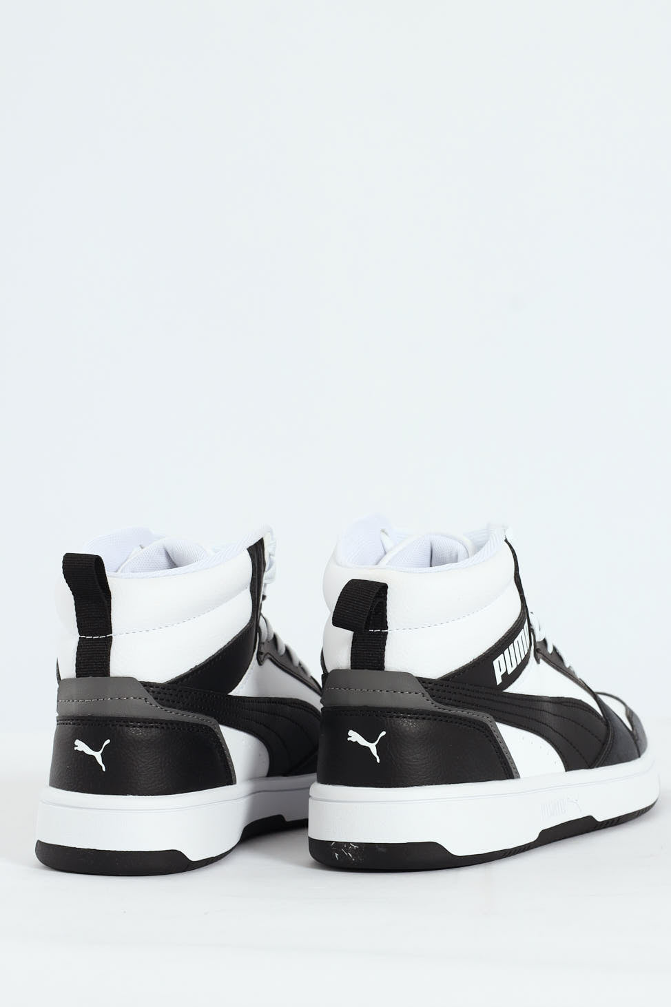 Boys Rebound V6 Mid Jr Sneaker - White/Black