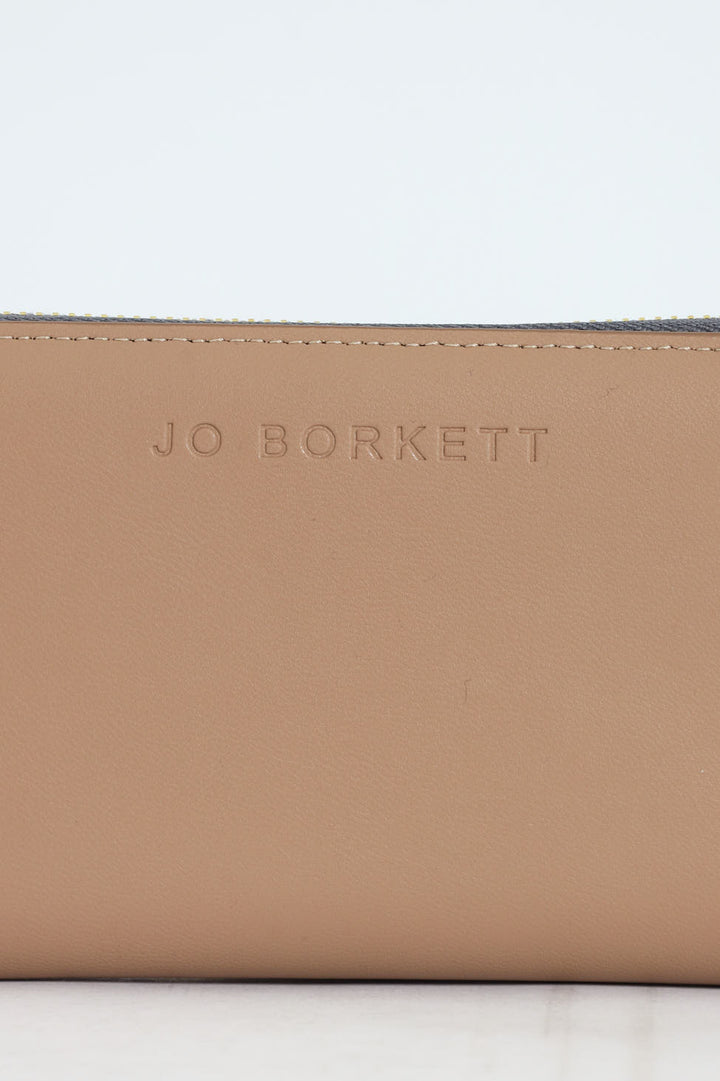 Meryl Smooth Zip Around Purse - Beige