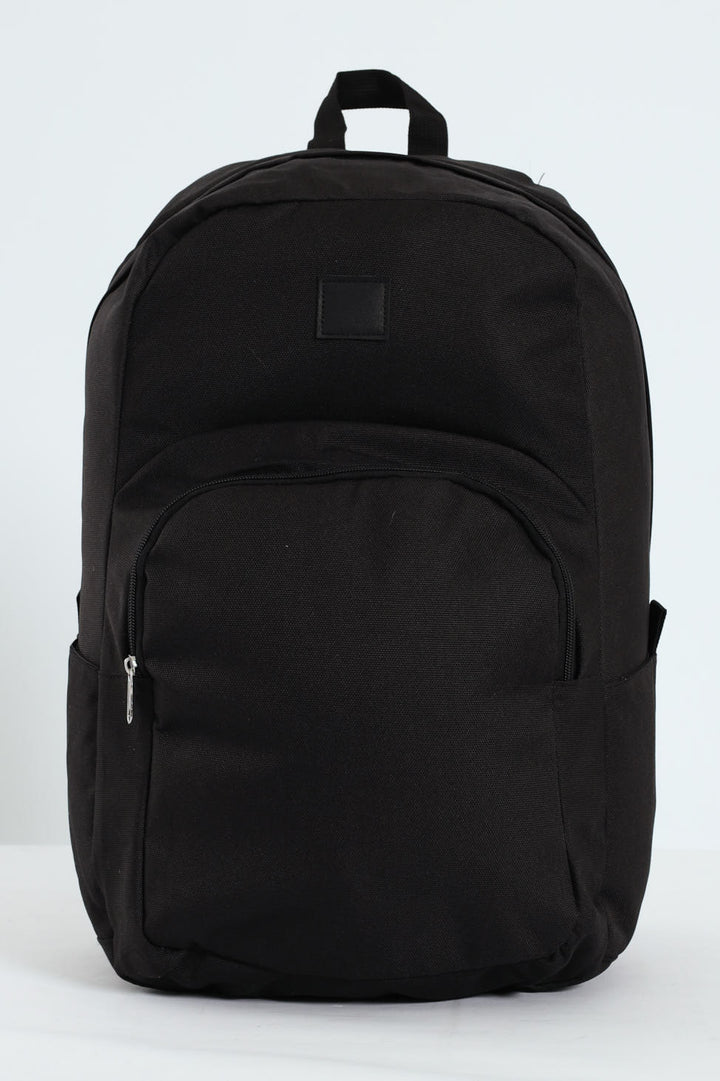 Basic Front Pocket Backpack - Black