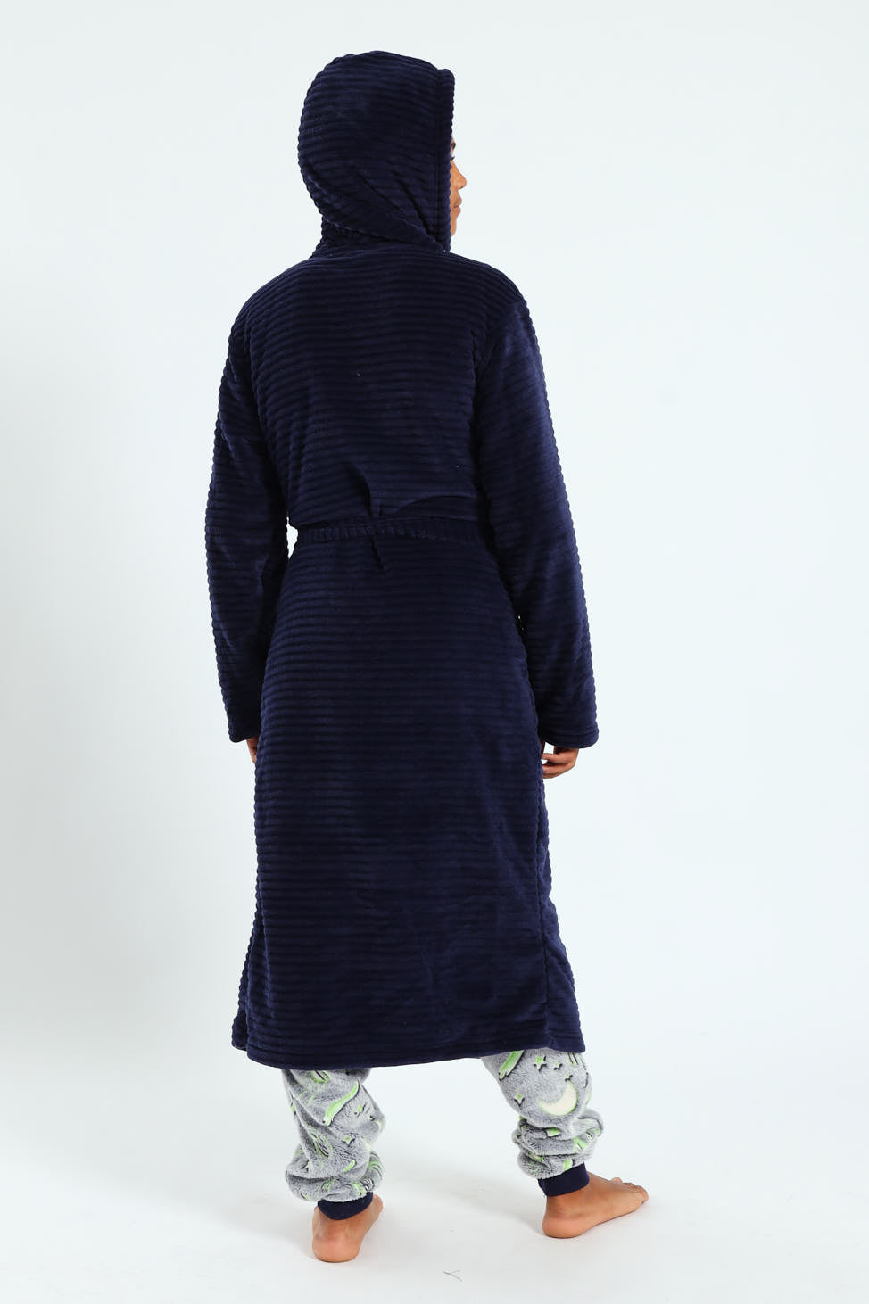 Boys Embossed Gown - Navy