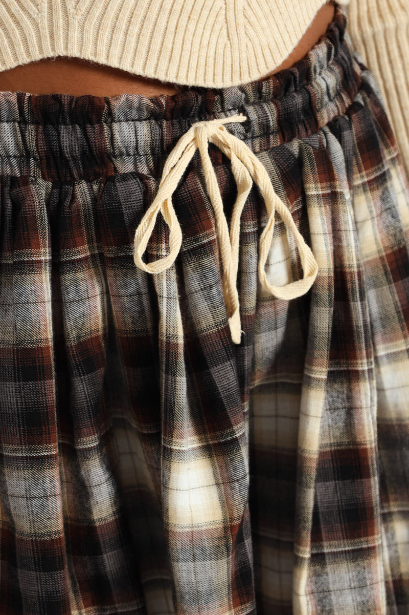 Girls Check Skort