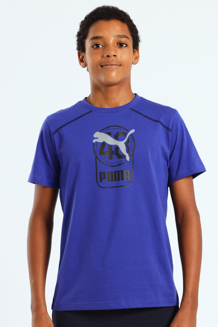 Boys Active Sports Graphic Tee - Blue