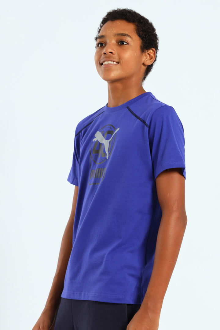 Boys Active Sports Graphic Tee - Blue