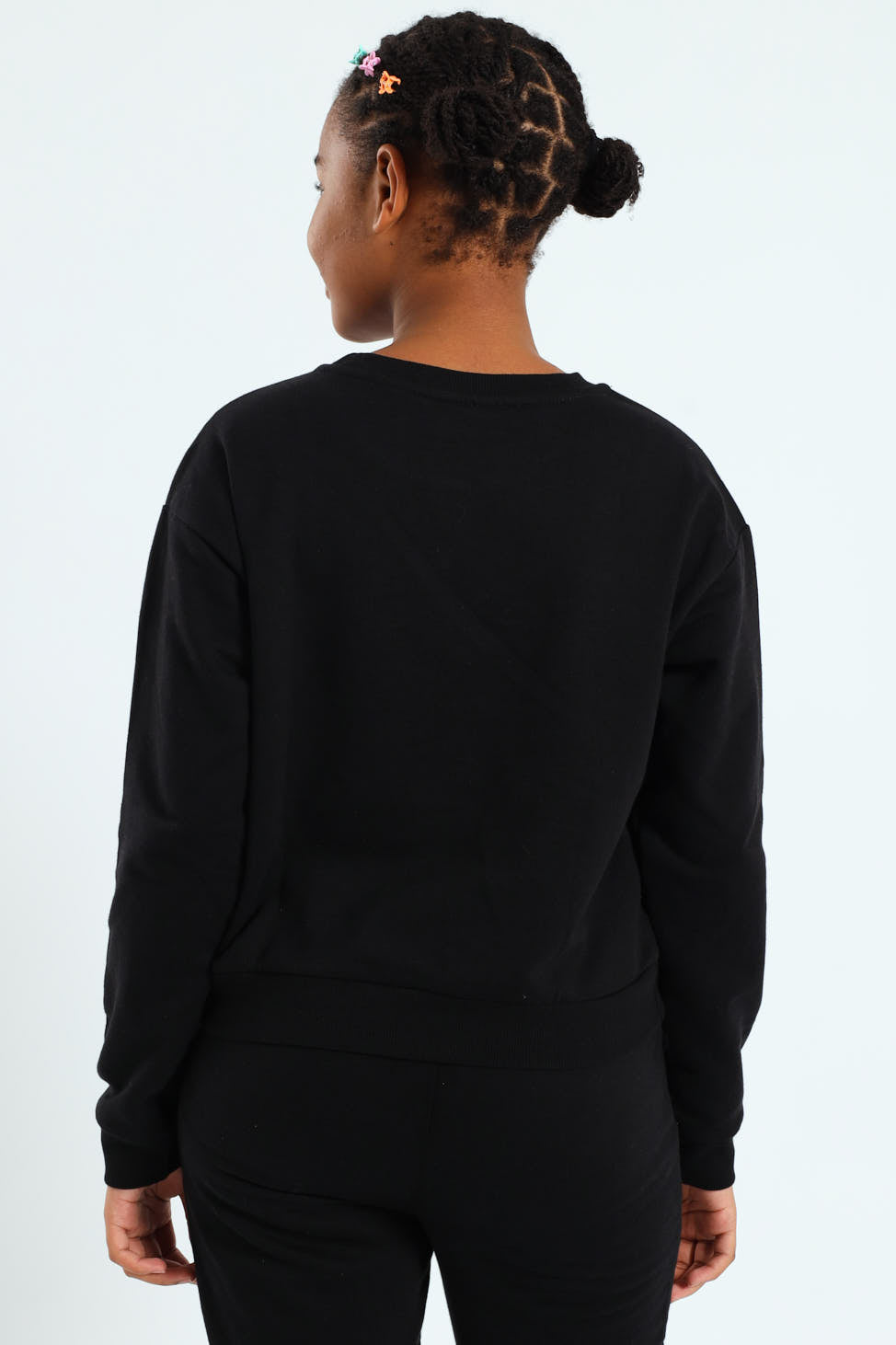 Girls Fleece Top - Black