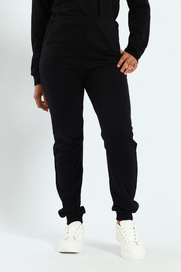 Girls Fleece Jogger - Black