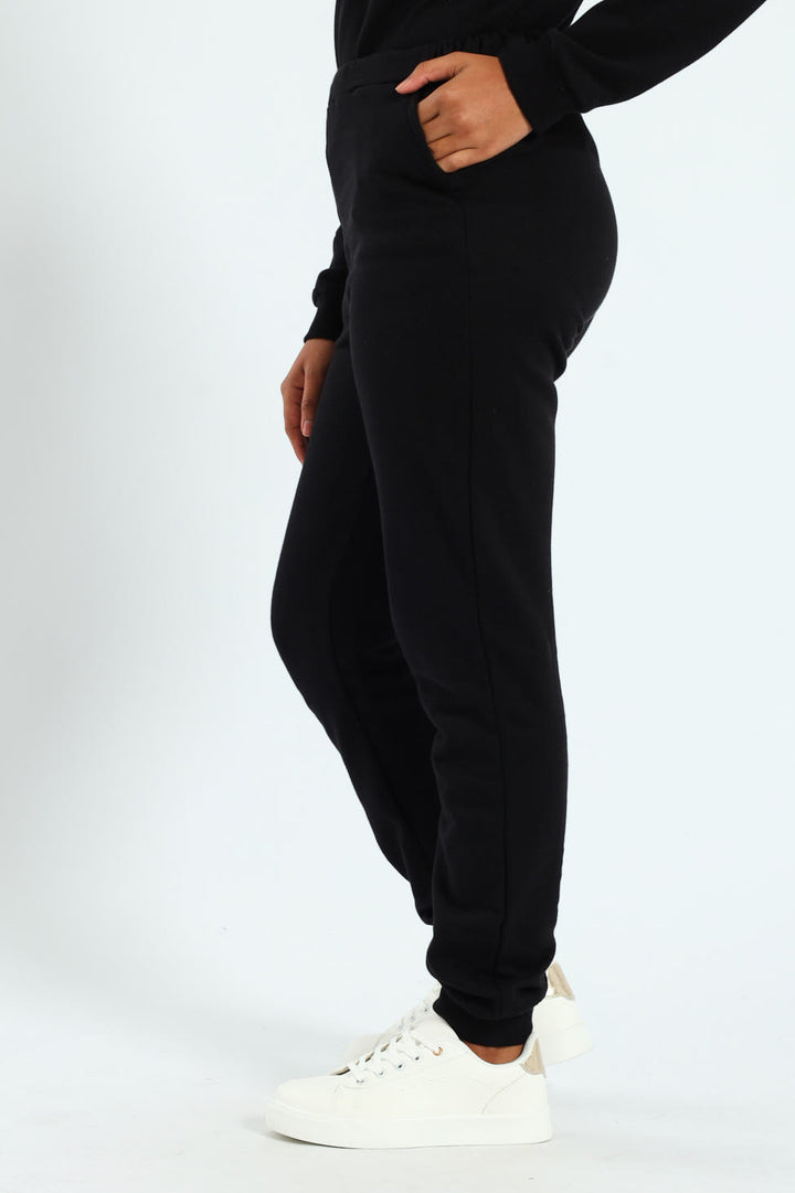 Girls Fleece Jogger - Black
