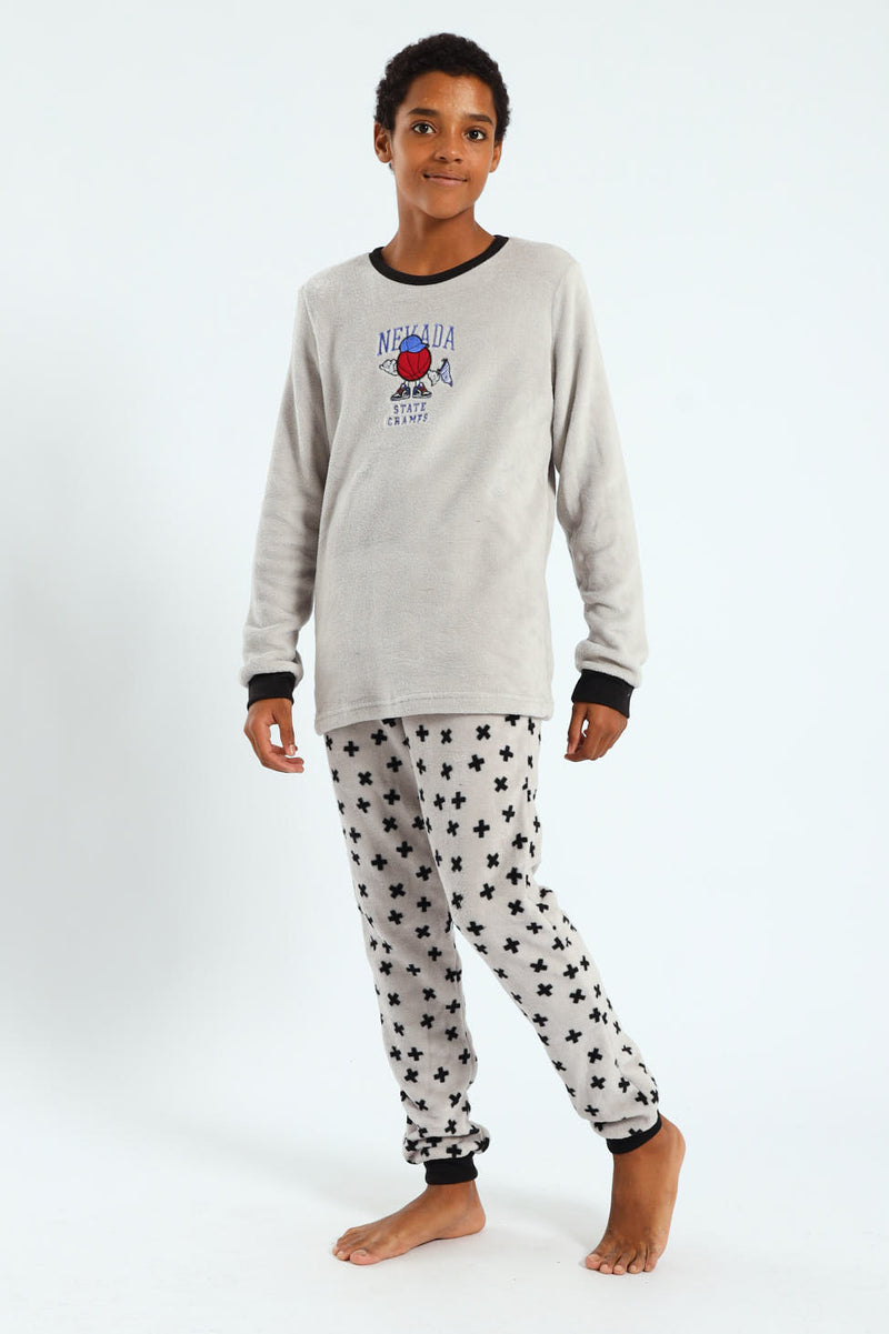 Boys Nevada State Champs Print Sleep Set - Grey