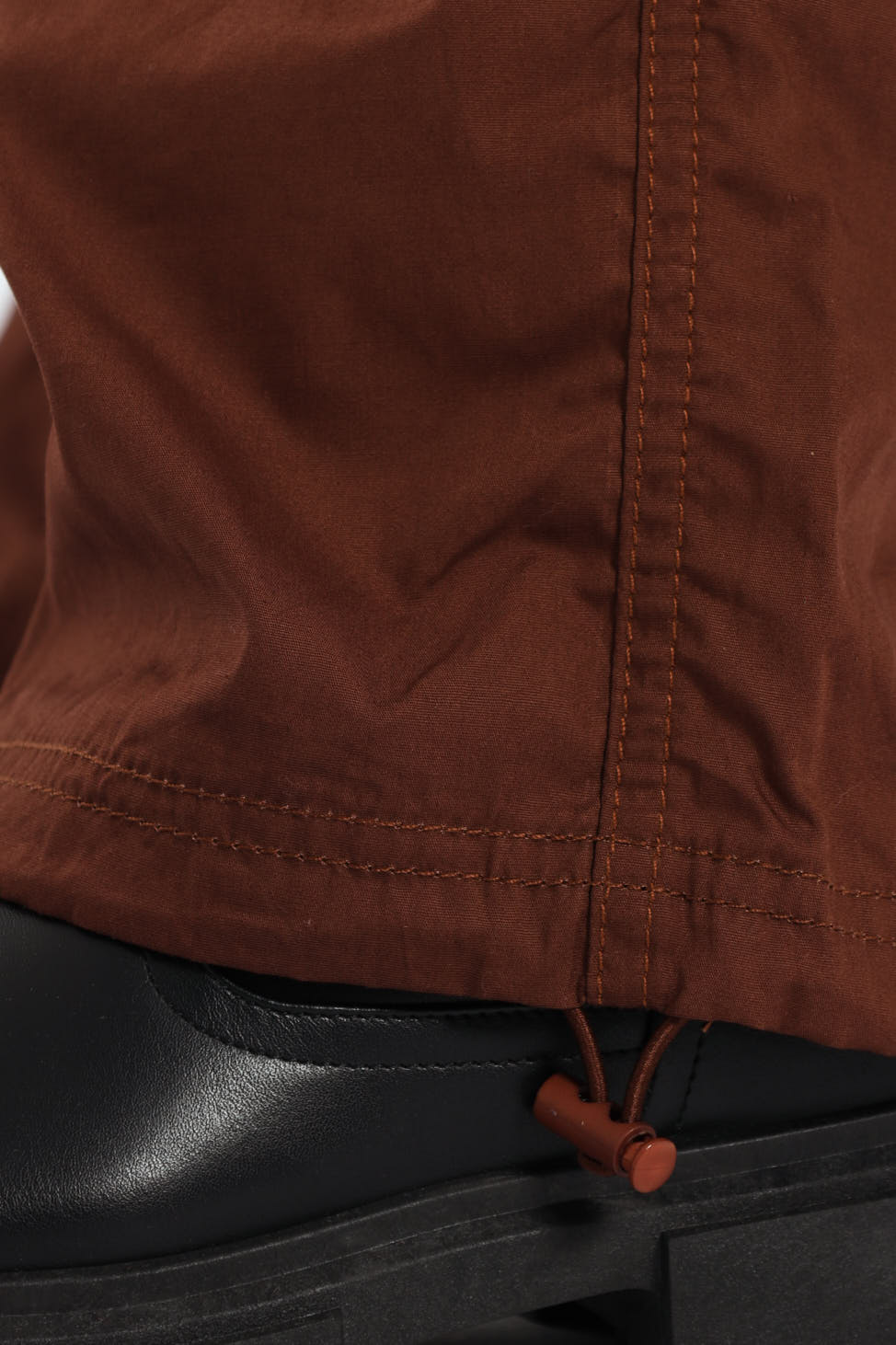 Girls Multi Pocket Parachute Pants - Brown