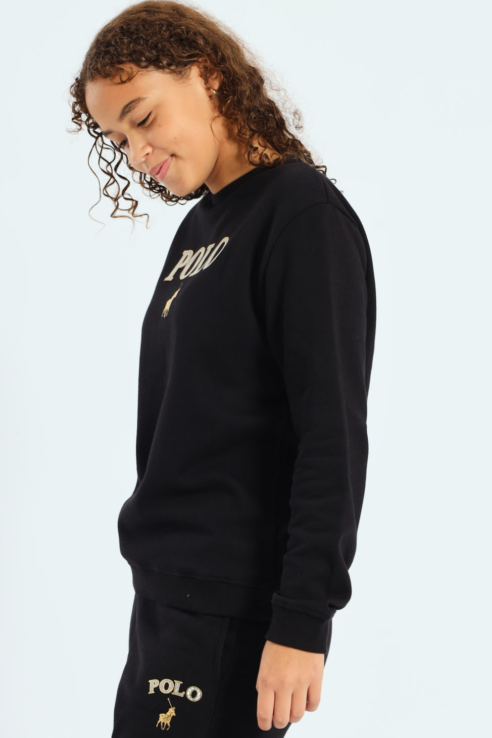 Girls Wendy Fleece Top - Black