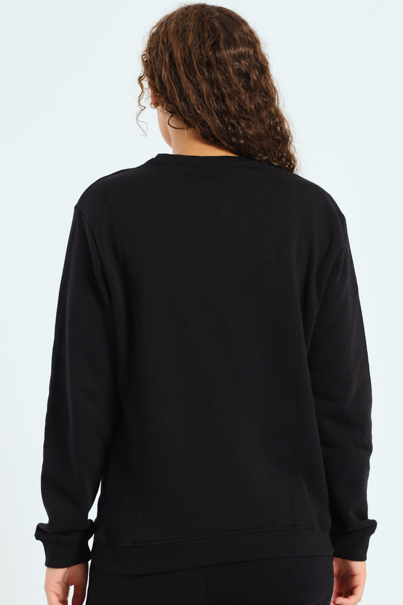 Girls Wendy Fleece Top - Black