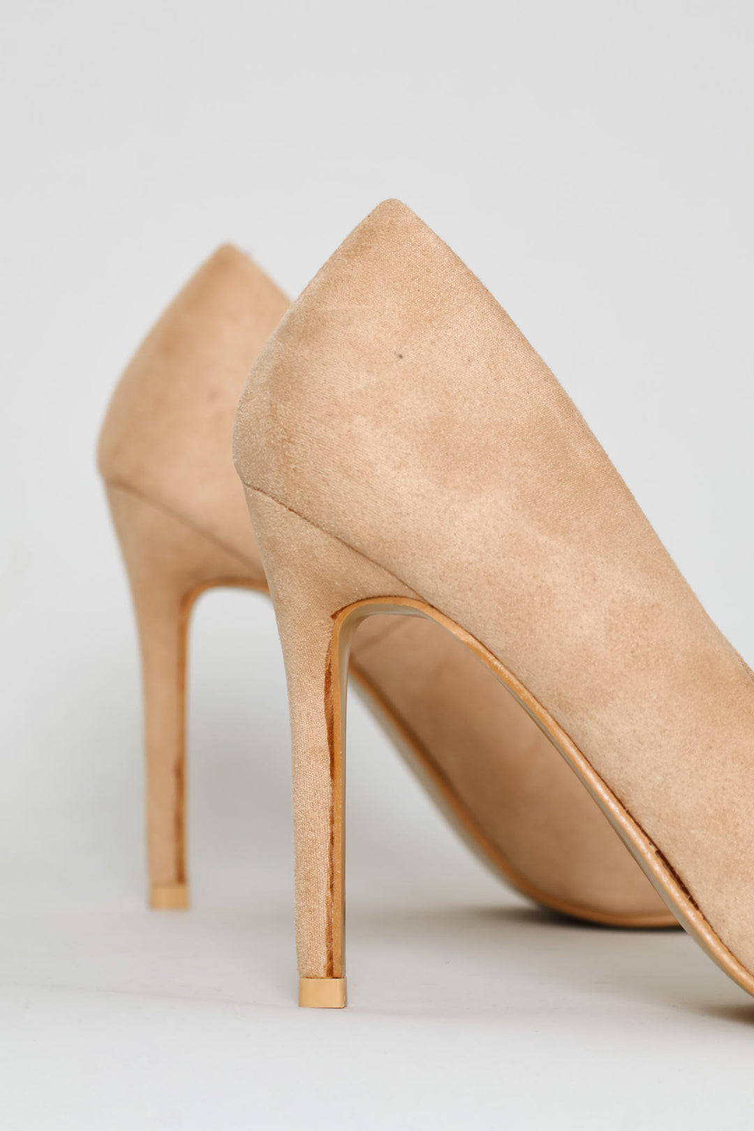 Microfibre Pointy Heel - Natural