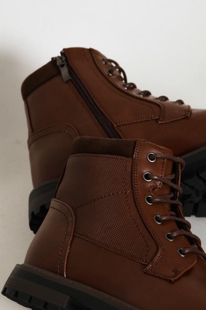 Padded Worker Boot - Chocolate