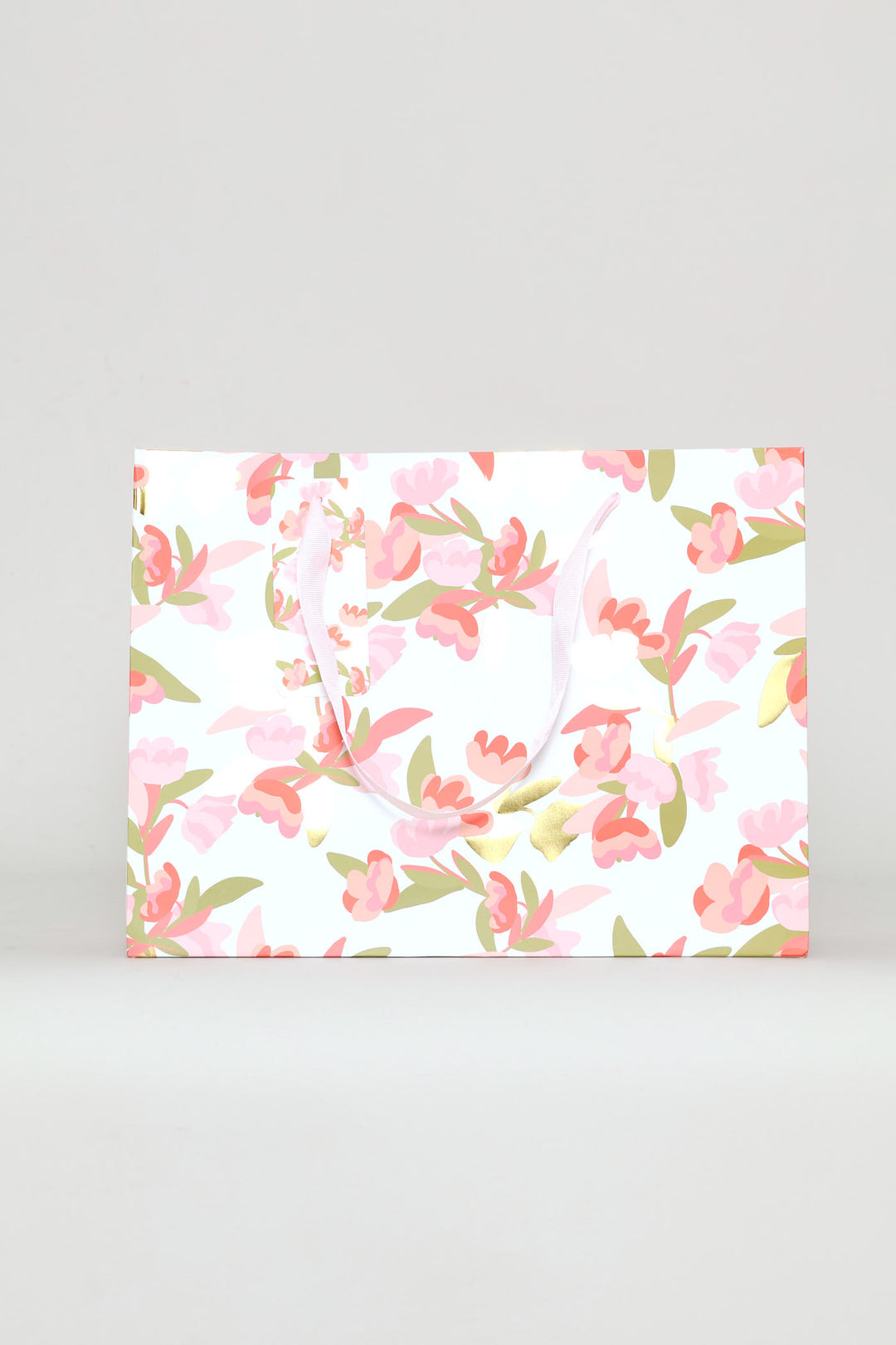 Gold Foil Gift Bag - Coral Pink