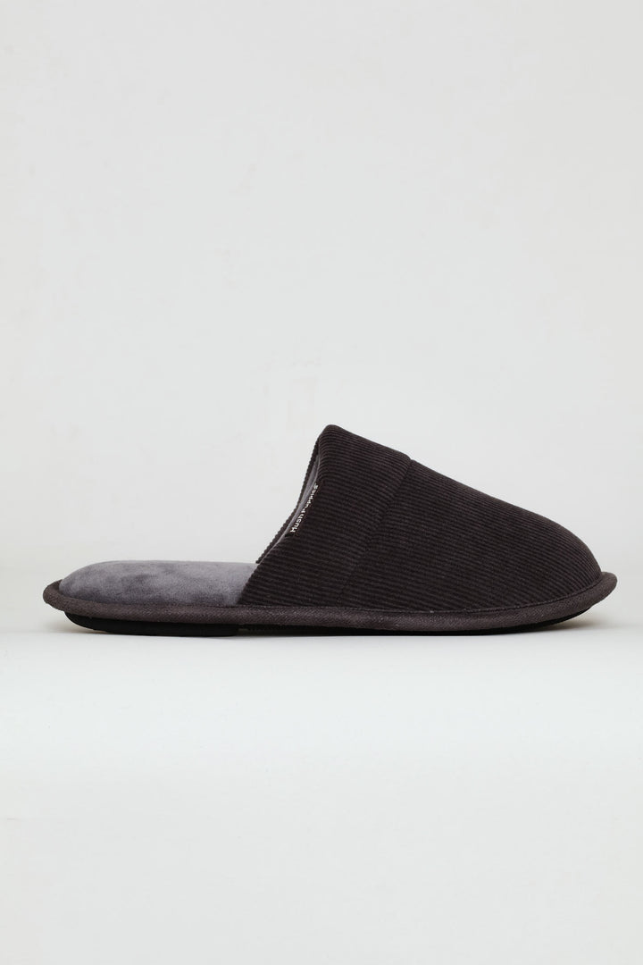 Manuel Open Back Slipper - Grey