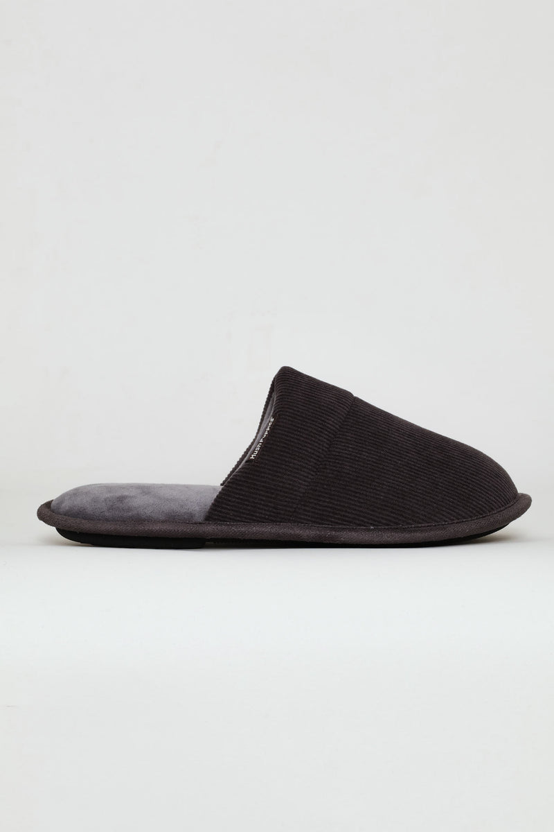 Manuel Open Back Slipper - Grey