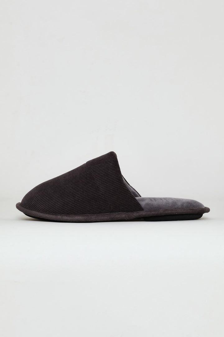Manuel Open Back Slipper - Grey