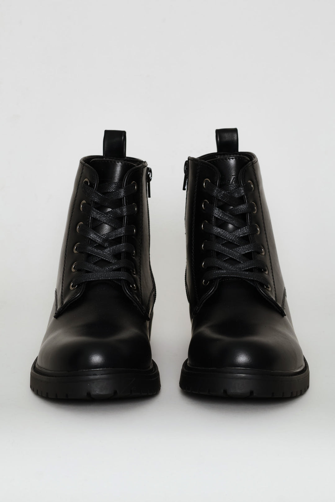 Lace Up Worker Boot - Black