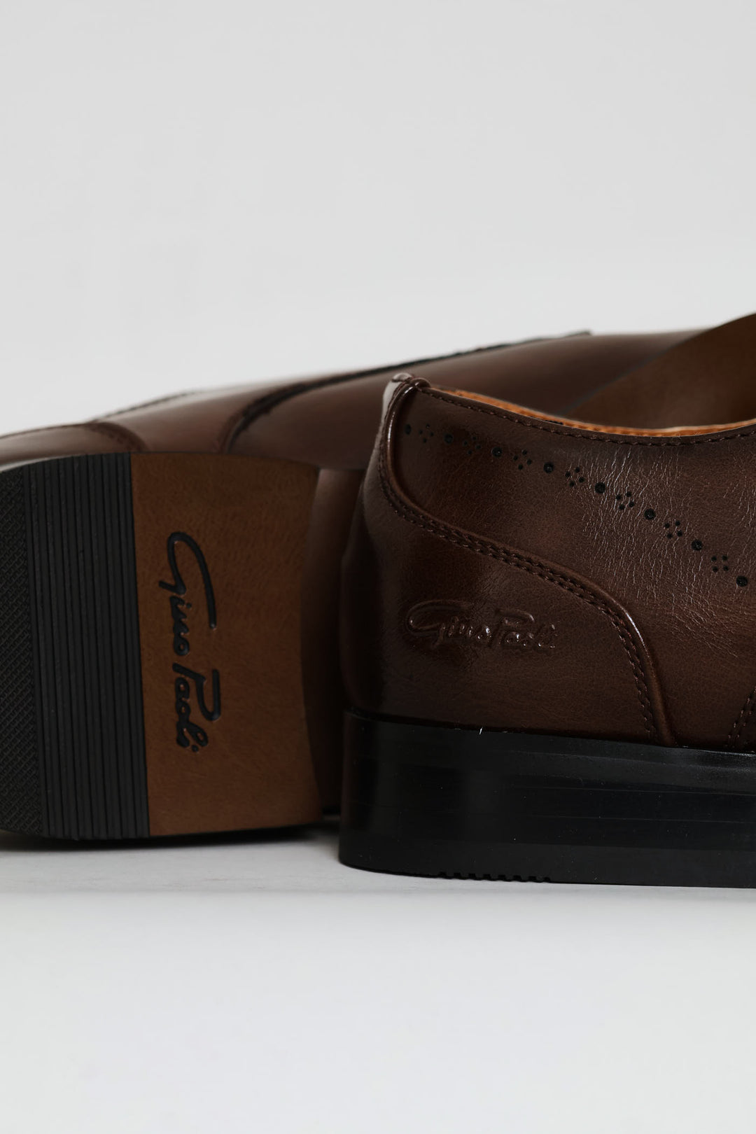 Punched Detail Derby Shoe - Brown