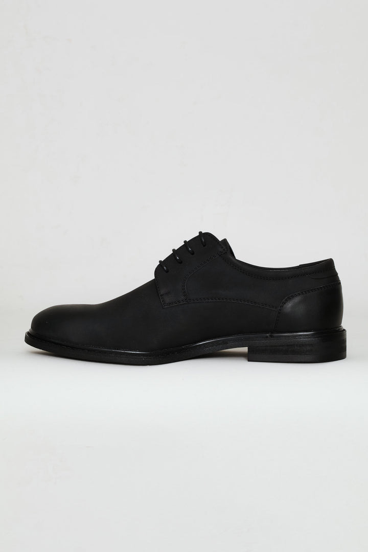 Smart Casual Lace Up Derby Shoe - Black