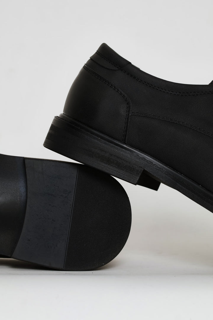 Smart Casual Lace Up Derby Shoe - Black