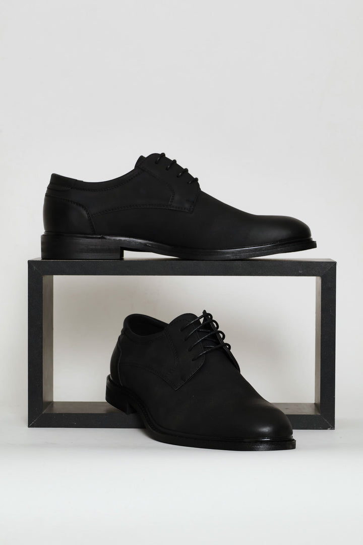 Smart Casual Lace Up Derby Shoe - Black