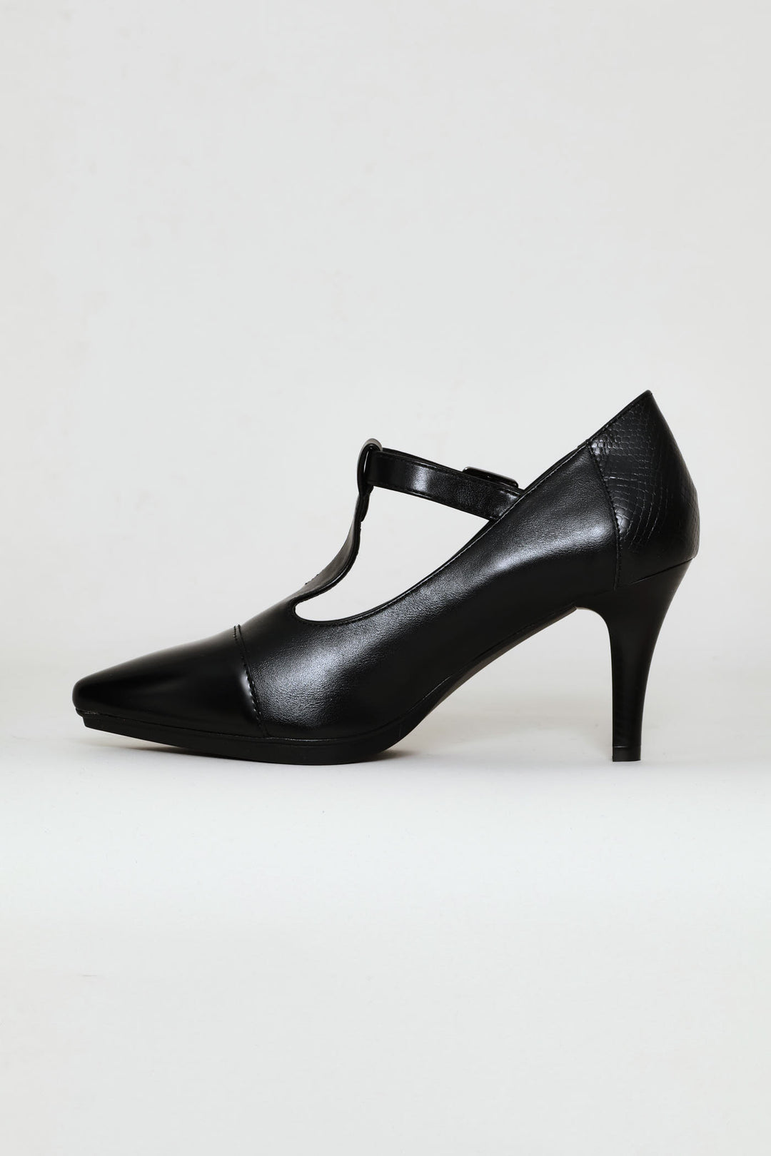 Phoenix Mary Jane T-Strap Heel - Black