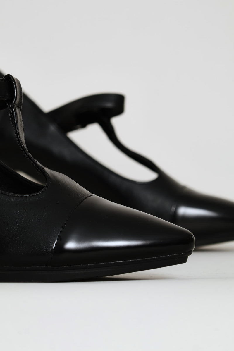Phoenix Mary Jane T-Strap Heel - Black