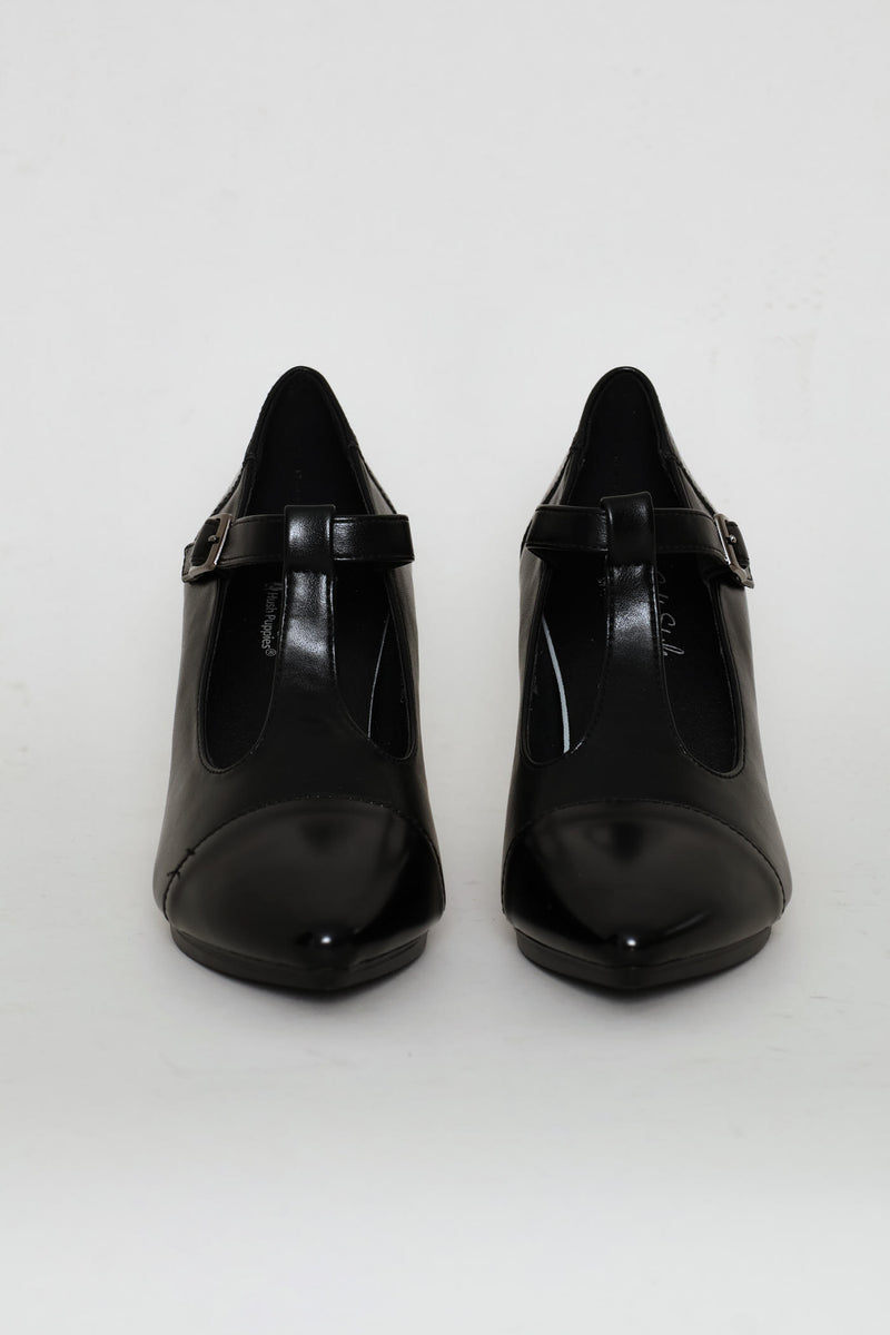Phoenix Mary Jane T-Strap Heel - Black