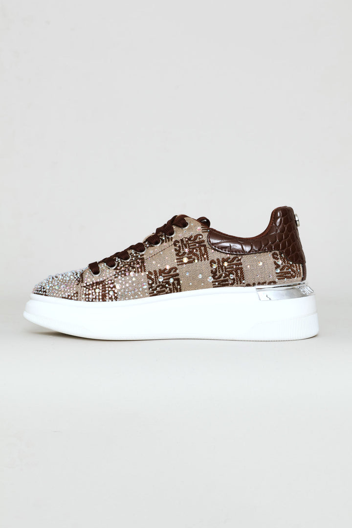 Glider Momgram Sneaker - Brown