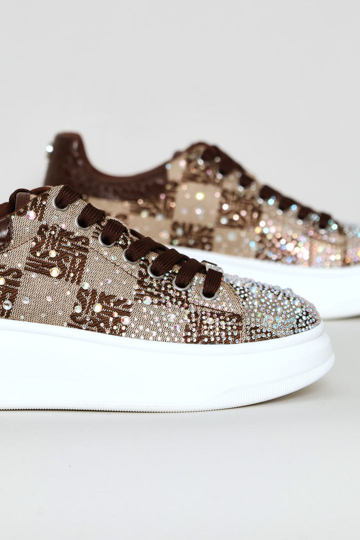 Glider Momgram Sneaker - Brown
