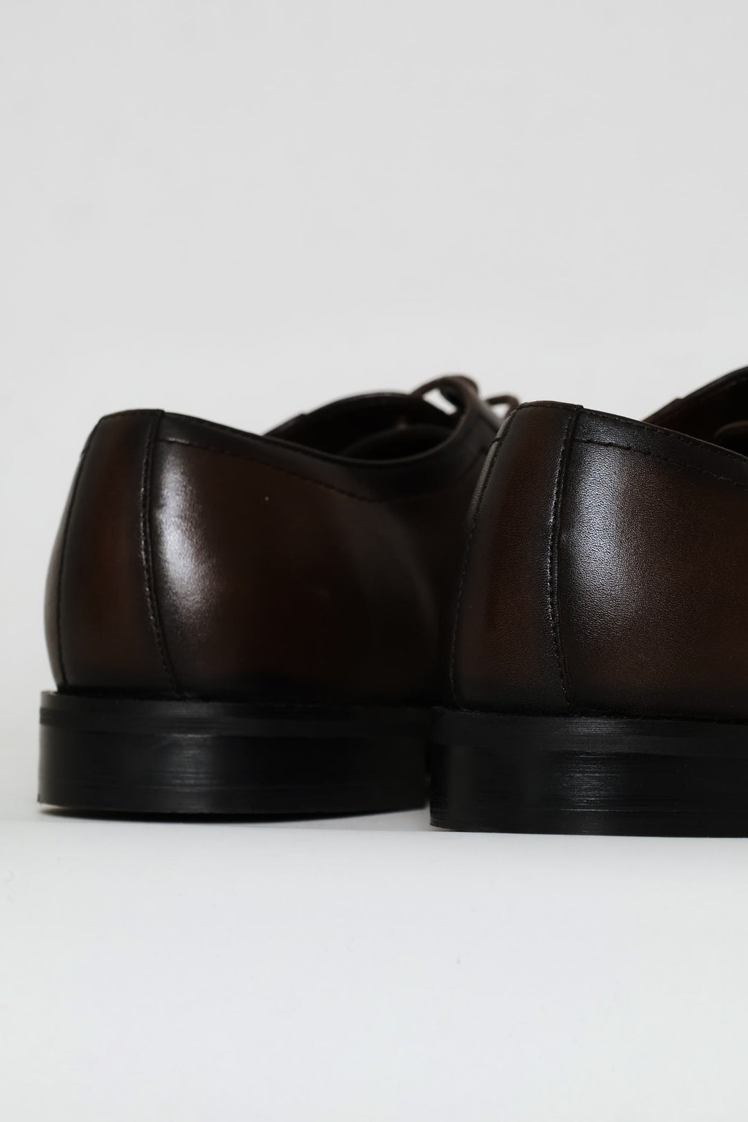 Punched Detail Oxford Lace Up Shoe - Chocolate