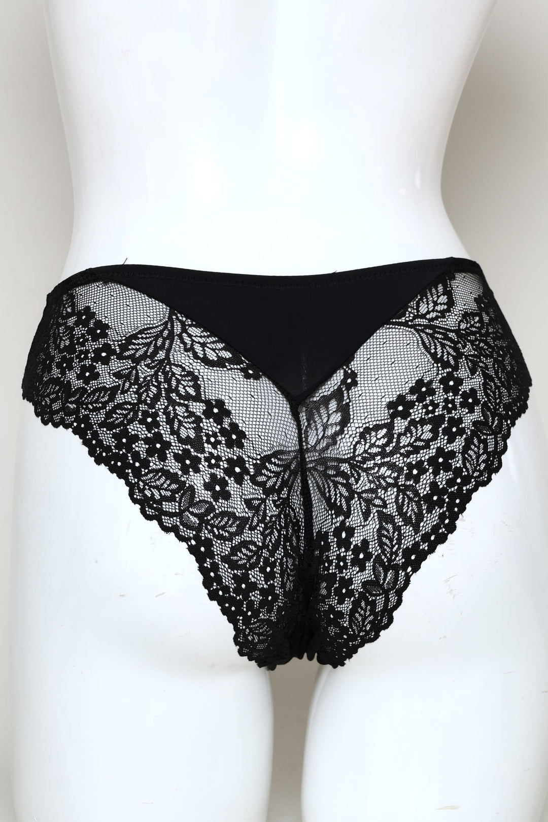 Mesh & Lace Brazilian Panty - Multi