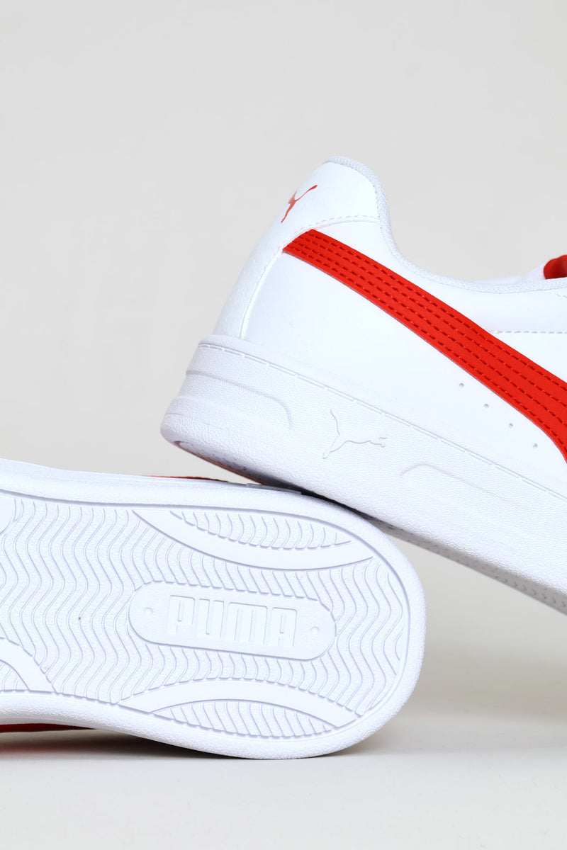 Boys Court Classic Clean Jr Sneaker - White/Red