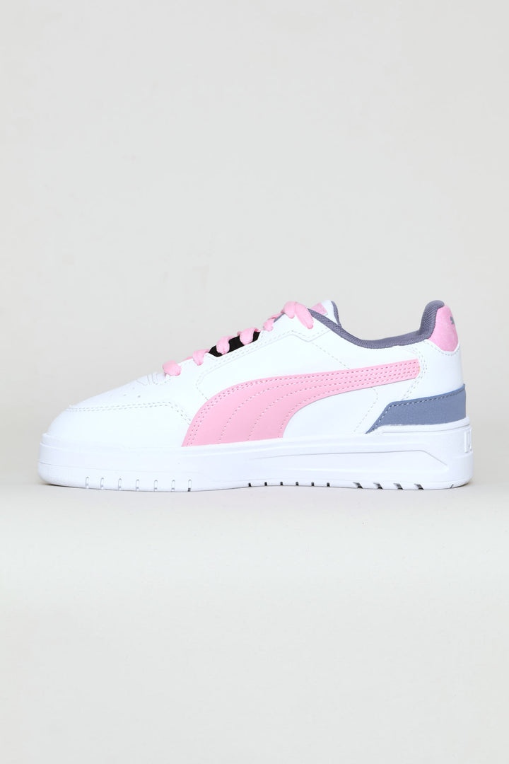Girls Shuffle Downtown Lo Mid 90S Sneaker - White/Pink