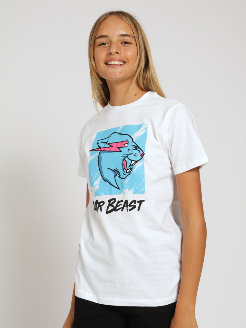 Mr Beast Tee - White